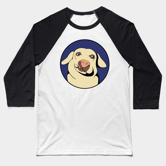 Concerned Dog - Funny Animal Design Baseball T-Shirt by Animals in Design